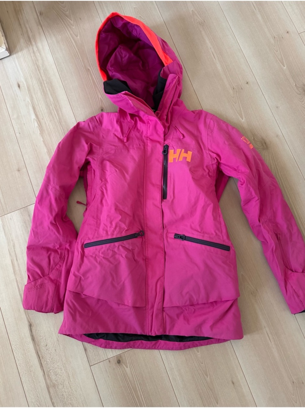 Helly Hansen womens Pink Hooded Ski Jacket - xs